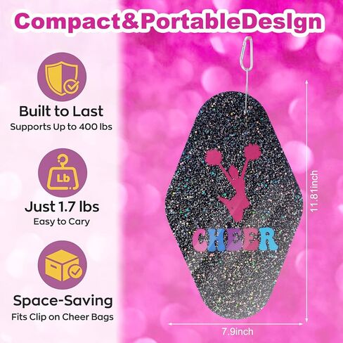 Cheer Balance Trainer Flyer Stand Glitter Cheer Board Cheerleading Flexibility Acrylic Balance Board Equipment for Cheerleader Stand Practice, Core Strength Training, Body Control in Saudi Arabia