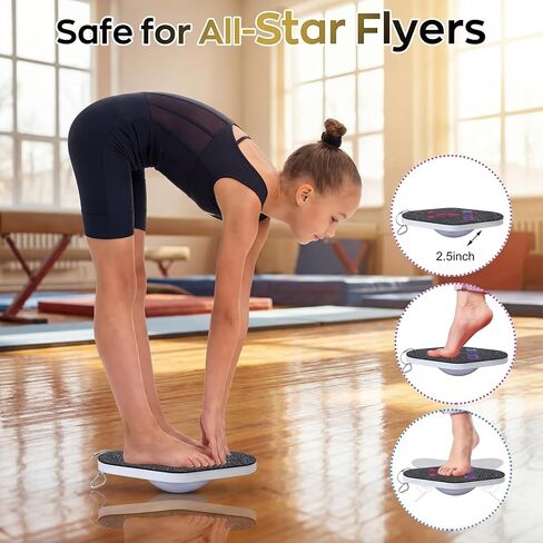 Cheer Balance Trainer Flyer Stand Glitter Cheer Board Cheerleading Flexibility Acrylic Balance Board Equipment for Cheerleader Stand Practice, Core Strength Training, Body Control in Saudi Arabia