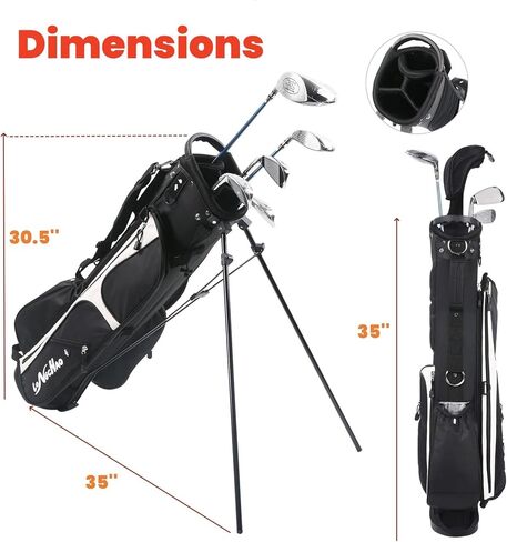 LONGCHAO Golf Bag,4 Way Golf Bag Stand with Backpack Shoulder,6 Pockets Ping Golf Club Bag, 2 Bags in 1 for Women in Saudi Arabia