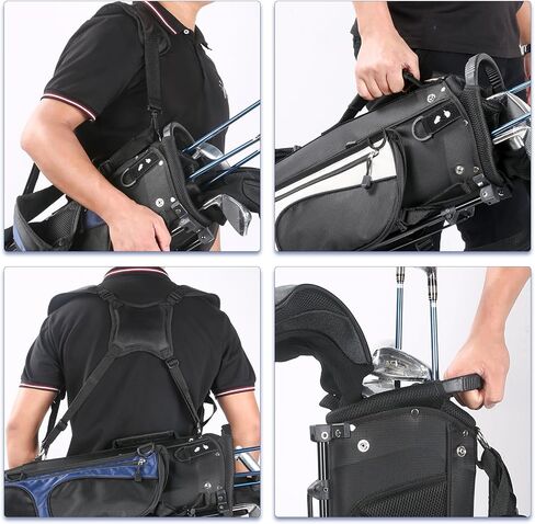LONGCHAO Golf Bag,4 Way Golf Bag Stand with Backpack Shoulder,6 Pockets Ping Golf Club Bag, 2 Bags in 1 for Women in Saudi Arabia