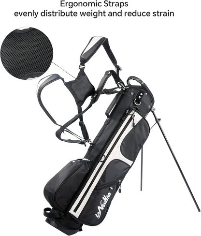 LONGCHAO Golf Bag,4 Way Golf Bag Stand with Backpack Shoulder,6 Pockets Ping Golf Club Bag, 2 Bags in 1 for Women in Saudi Arabia