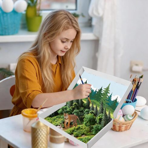 ECMLN 9PCS Diorama Kit 13.7 "x8.2" x2.25 "مستطيل Diorama DIY Boids For Boys Girls DIY Crafts School Projects in Kuwait