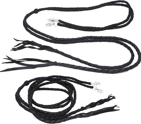 CHALLENGER Horse Horse Western Leather Round Braided Supple Roper Reins 6651 in Saudi Arabia