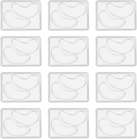 Reusable DIY Eyecare Forms Set 12 Pack Transparent Eye Patch Maker Tray Safe Skin Friendly Customizable Face Mask Tools in Kuwait