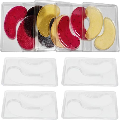 Reusable DIY Eyecare Forms Set 12 Pack Transparent Eye Patch Maker Tray Safe Skin Friendly Customizable Face Mask Tools in Kuwait