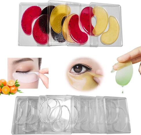 Reusable DIY Eyecare Forms Set 12 Pack Transparent Eye Patch Maker Tray Safe Skin Friendly Customizable Face Mask Tools in Kuwait