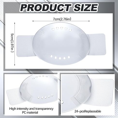 Konohan 24 Pcs Clear Plastic Eye Shields for Cataract Lasik Recovery Post Surgery Recovery Eye Patch with Breathing Hole, Self-Adhesive Eyes Protection with 2 Rolls Tape in Saudi Arabia