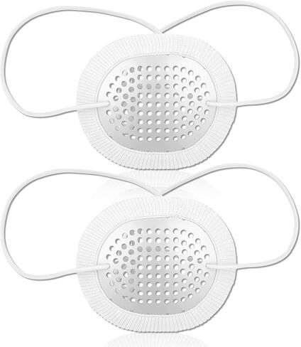 2pcs Eye Shield After Surgery, Aluminum Protective Breathable Eye Patch Cover for Adults with Extended Elastic Strap and White Cloth Covering for Sleeping and After Surgery in Saudi Arabia