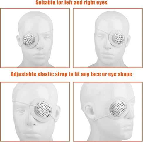 2pcs Eye Shield After Surgery, Aluminum Protective Breathable Eye Patch Cover for Adults with Extended Elastic Strap and White Cloth Covering for Sleeping and After Surgery in Saudi Arabia