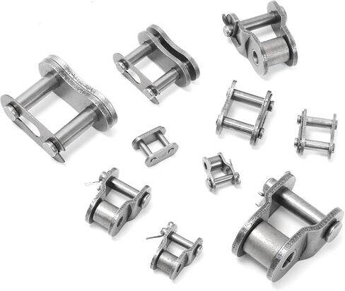 30 قطعة 5 أحجام سلسلة الأسطوانة ربط الروابط الكربون الصلب الملعب موصل رئيسي رابط قياسي ربط سبليت لينك الثقيلة الأسطوانة سلسلة ربط الروابط in Kuwait