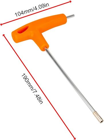 T handle Socket Wrench, Alloy Steel Secret Spoke Cap Spanner Tool with 3.2MM Square Hole, Compact Repair Kit for Bicycle Maintenance​ (Square Hole (3.6MM)) in Saudi Arabia
