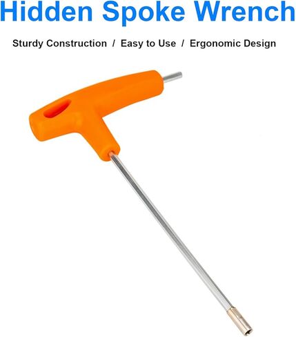 T handle Socket Wrench, Alloy Steel Secret Spoke Cap Spanner Tool with 3.2MM Square Hole, Compact Repair Kit for Bicycle Maintenance​ (Square Hole (3.6MM)) in Saudi Arabia