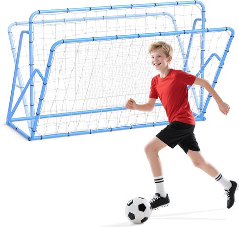 6x4 ft Soccer Rebounder, Adjustable Angle Heavy Duty Soccer Training Net with Steel Frame, Portable Football Rebounder for Solo & Team Practice,Passing & Control Training Equipment for Backyard, Field in Kuwait