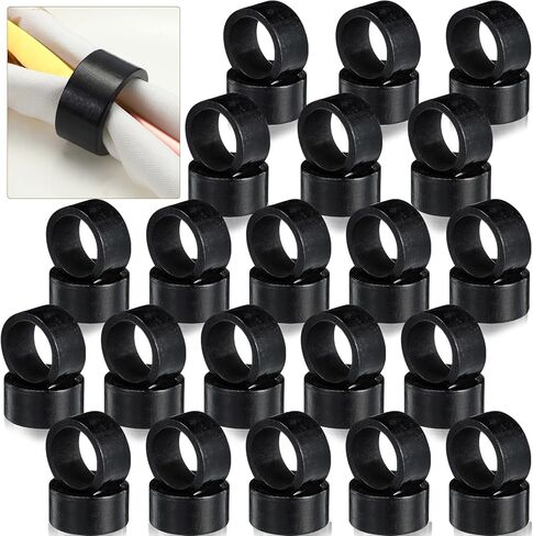Zhehao 50 Pcs Wood Napkin Rings Bulk Acacia Handmade Dining Table Napkin Holder Buckles for Easter Spring Wedding Dinner Ramadan Harvest Holiday Table Decoration(Round,Brown) in Saudi Arabia