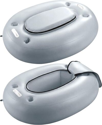 2 Pack Floating Coolers for River Inflatable Cooler 40 Qt - River Cooler Float with Lid Built in Four Cup Holder in Saudi Arabia