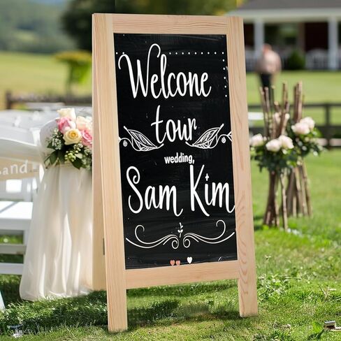 20 × 40 بوصة لوحات شطيرة خشبية علامات في الهواء الطلق ، علامة الحامل لوحة الطباشير ، على الوجهين على الوجهين علامة السبورة على الوجهين ، إطار كبير للطباشير ، علامة على الرصيف ، لوحة علامة الطباشير. (20 × 40 بوصة) in Kuwait