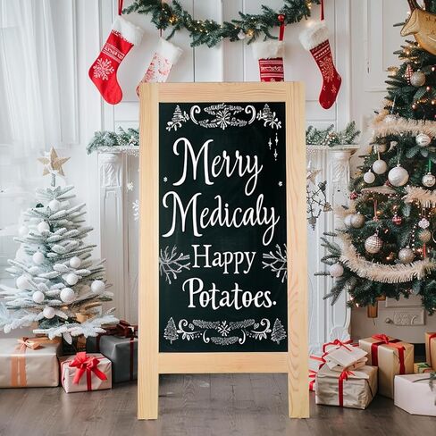 20 × 40 بوصة لوحات شطيرة خشبية علامات في الهواء الطلق ، علامة الحامل لوحة الطباشير ، على الوجهين على الوجهين علامة السبورة على الوجهين ، إطار كبير للطباشير ، علامة على الرصيف ، لوحة علامة الطباشير. (20 × 40 بوصة) in Kuwait