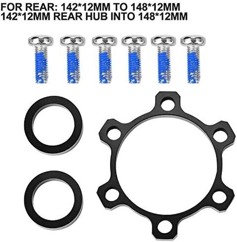 محول تحويل محور Dilwe، قطعة واحدة من محول محور الدفع الأمامي والخلفي من خليط معدني مع مسامير غسالات للدراجات DIY (142 * 12 مم إلى 148 * 12 مم (للخلف)) in Kuwait