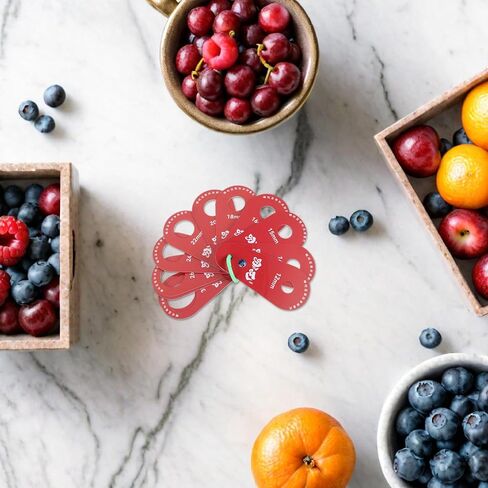 Blueberry Diameter Measuring Card - Cherry Gauge Ring Caliper Measuring Tool for Blueberry Classification - Accurate Harvest and Quality Control in Saudi Arabia