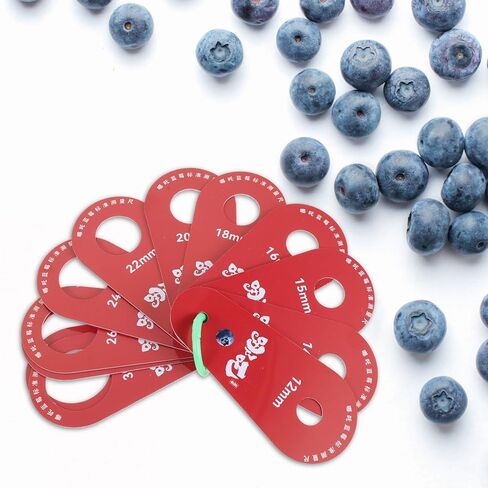 Blueberry Diameter Measuring Card - Cherry Gauge Ring Caliper Measuring Tool for Blueberry Classification - Accurate Harvest and Quality Control in Saudi Arabia