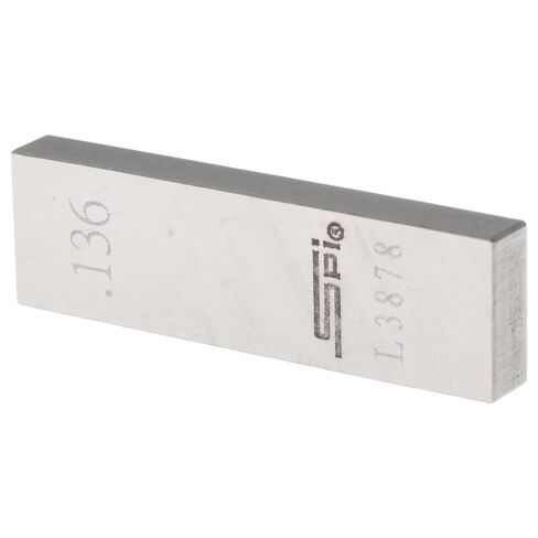 SPI Rectangle Steel Gage Block, 0.136 Inch, Grade AS-1, NIST Certified in Saudi Arabia