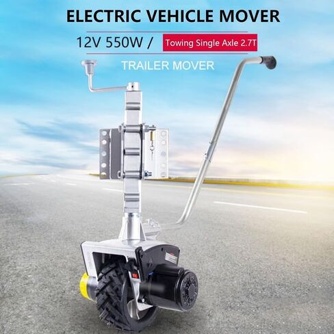Electric Trailer Mover, 550W Trailer Dolly Jack, 6000lbs Capacity, Heavy-Duty Electric Wheel Mover, Fast 5-7m/min Speed for Easy Trailer Transport in Saudi Arabia
