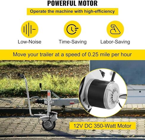Electric Trailer Mover, 550W Trailer Dolly Jack, 6000lbs Capacity, Heavy-Duty Electric Wheel Mover, Fast 5-7m/min Speed for Easy Trailer Transport in Saudi Arabia