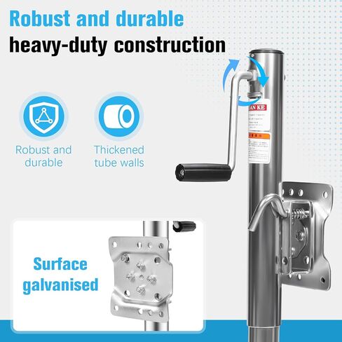 2000 Lbs Bolt-on Tongue Trailer Jacks 10 Inch Lift Marine Bolt-On Lift Roller Swivel Stand in Kuwait