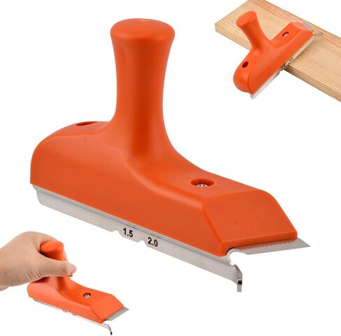 ماكينة تشذيب حواف الحواف مع قبضة وشفرات من الفولاذ المقاوم للصدأ لإزالة حواف الحواف وتصحيح حواف الخشب، أداة تشذيب حواف الأعمال الخشبية، هدية للرجال الأب عمال الخشب (اللون: برتقالي) in Kuwait