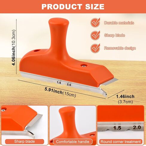 ماكينة تشذيب حواف الحواف مع قبضة وشفرات من الفولاذ المقاوم للصدأ لإزالة حواف الحواف وتصحيح حواف الخشب، أداة تشذيب حواف الأعمال الخشبية، هدية للرجال الأب عمال الخشب (اللون: برتقالي) in Kuwait