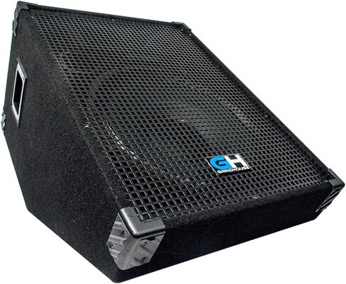 Grindhouse Speakers - GH15M-Pair - Pair of 15 Inch Passive Wedge Floor / Stage Monitors 400 Watts RMS each - PA/DJ Stage, Studio, Live Sound 10 Inch Monitor in Kuwait