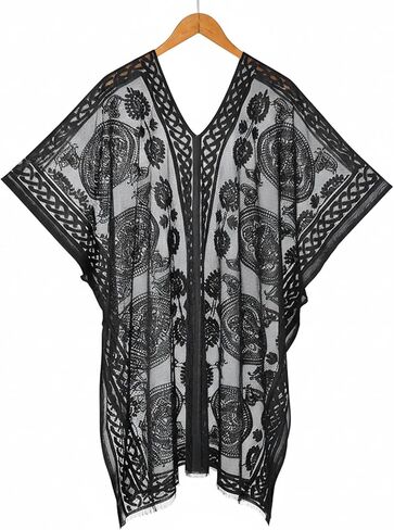 غطاء للشاطئ من الدانتيل للنساء، غطاء لبدلة السباحة المثيرة، غطاء لملابس السباحة برقبة على شكل حرف V لشاطئ البحر، بجانب حمام السباحة والحفلات in Kuwait