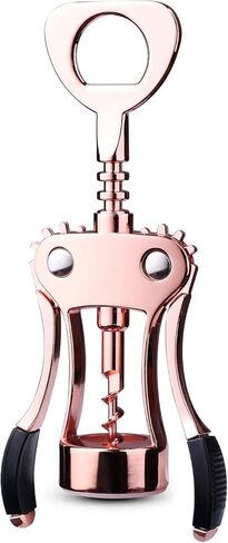 Wine Opener, Zinc Alloy Premium Wing Corkscrew with Multifunctional Bottles Opener, Sharp Wine Corkscrew with Ergonomic Non-Slip Wing Handle, Upgrade in Kuwait