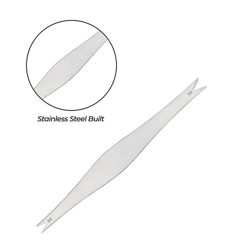 قلم فرجار ثابت من Stellmacher Ophthalmic Braunstein، أداة محاذاة من الفولاذ المقاوم للصدأ ذات طرفين 3.0 و3.5 مم، طول 7 سم، أداة تدريب دقيقة (براونستين) in Saudi Arabia
