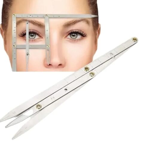 مسطرة حواجب من BRRNOO، مسطرة حواجب من الفولاذ المقاوم للصدأ مع ذراع مرن، فرجار بنسبة ذهبية للمبتدئين، سهلة الاستخدام in Kuwait