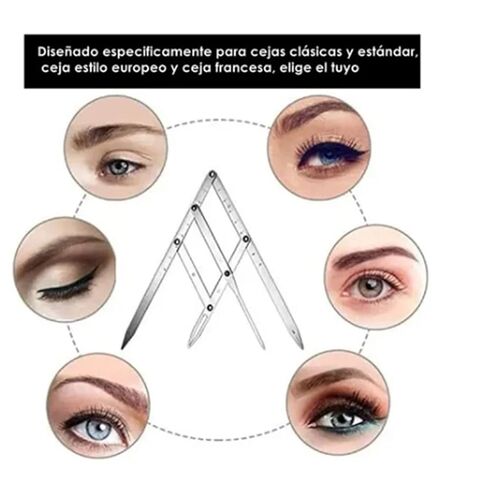 مسطرة حواجب من BRRNOO، مسطرة حواجب من الفولاذ المقاوم للصدأ مع ذراع مرن، فرجار بنسبة ذهبية للمبتدئين، سهلة الاستخدام in Kuwait