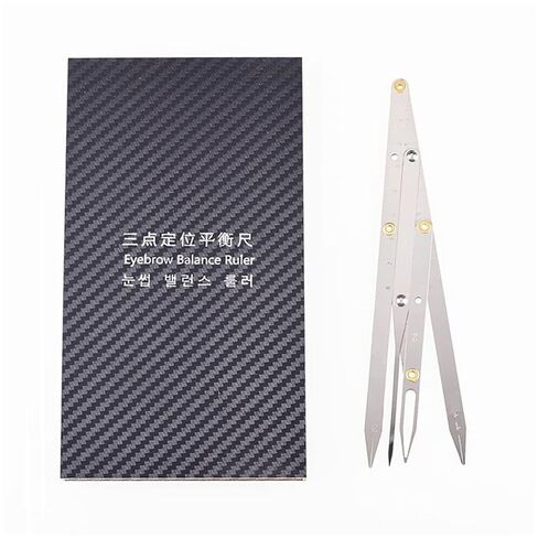 مسطرة حواجب من BRRNOO، مسطرة حواجب من الفولاذ المقاوم للصدأ مع ذراع مرن، فرجار بنسبة ذهبية للمبتدئين، سهلة الاستخدام in Kuwait
