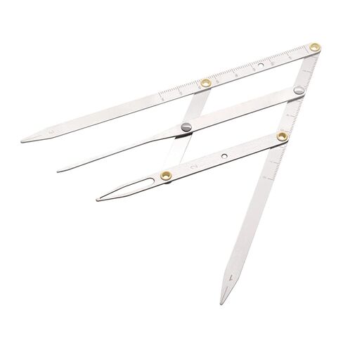 مسطرة حواجب من BRRNOO، مسطرة حواجب من الفولاذ المقاوم للصدأ مع ذراع مرن، فرجار بنسبة ذهبية للمبتدئين، سهلة الاستخدام in Kuwait