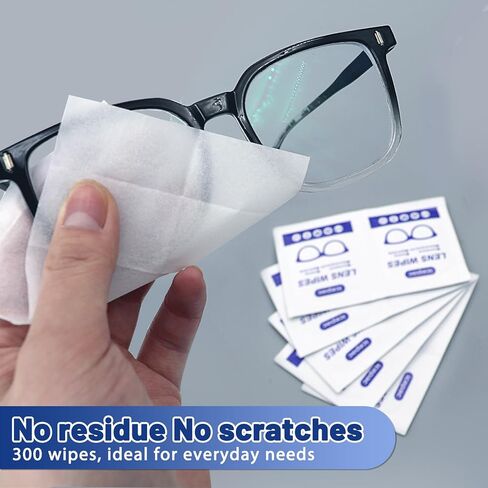 Lens Wipes for Eyeglasses, Eyeglass Lens Cleaning Wipes Pre-moistened Individually Wrapped Sracth-Free Streak-Free Eye Glasses Cleaner Wipes for Sunglass, Camera Lens, Goggles（500count) in Kuwait