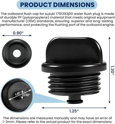 Zookpr 1791393J00 Water Flush Plug for Suzuki 4 Stroke 150 175 200 225 250 300 HP Outboards Engines Boat Engine Plug for Suzuki Outboard Water Engine 17913-93J00 in Kuwait