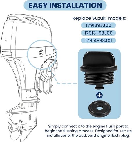 Zookpr 1791393J00 Water Flush Plug for Suzuki 4 Stroke 150 175 200 225 250 300 HP Outboards Engines Boat Engine Plug for Suzuki Outboard Water Engine 17913-93J00 in Kuwait