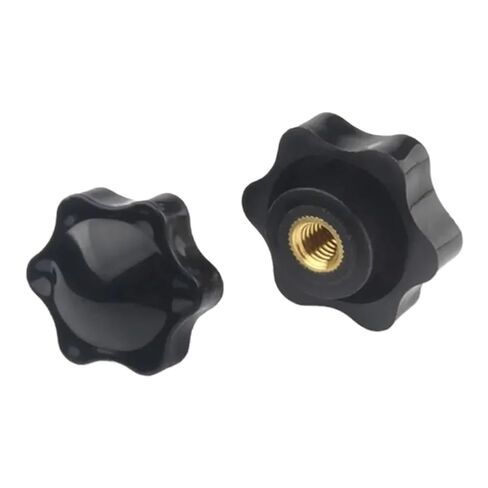 Plum Blossom Handle Nuts 10pcs/lot m4 m5 m6 M8 M10 Plum Bakelite Hand Tighten Nuts Star Mechanical Black White(Black Through,M6 Head 25mm 10pcs) in Saudi Arabia