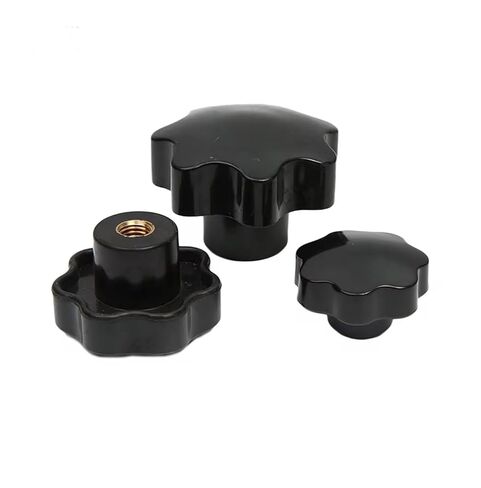 Plum Blossom Handle Nuts M4 M5 M6 M8 M10 M12 M16 Plum Hand Tighten Nuts Mechanical Black Thumb Clamping Knob(Unfair Hole 1PCS,60xM12-copper core) in Saudi Arabia