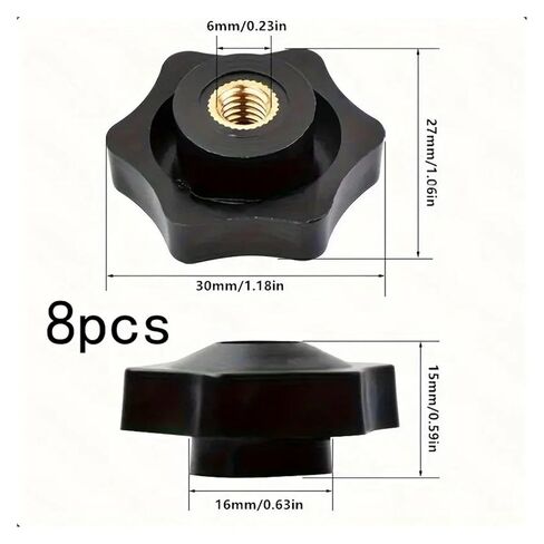 Plum Blossom Handle Nuts 8 Pcs Thumb Nut Plastic Handle for Industrial Machinery in Saudi Arabia
