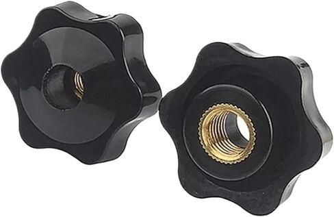 Plum Blossom Handle Nuts Hand Tighten Nuts Clamping Knob Manual 5PCS M4 M5 M6 M8 M10 Handle Thread Mechanical Black Thumb Plum(M8 38 Type2 5pcs) in Saudi Arabia