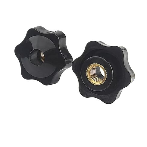 Plum Blossom Handle Nuts Hand Tighten Nuts Clamping Knob Manual 5PCS M4 M5 M6 M8 M10 Handle Thread Mechanical Black Thumb Plum(M8 38 Type1 5pcs) in Saudi Arabia