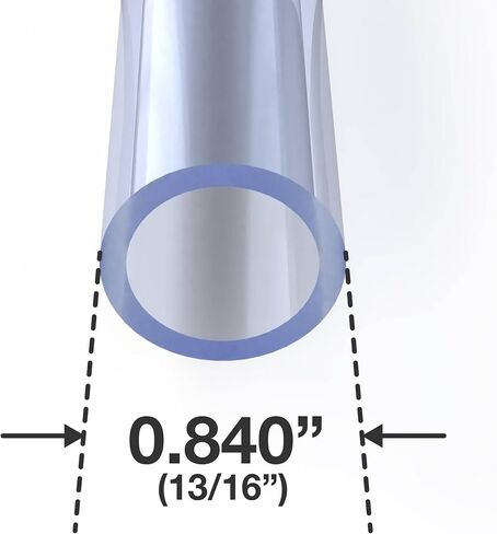 أنبوب PVC FORMUFIT، مقاس 1/2 بوصة، (0.840 بوصة OD فعلي) Sch 40 درجة الأثاث، الأشعة فوق البنفسجية الشفافة، طول 40 بوصة، أنبوب شفاف هيكلي صلب DIY للحرف اليدوية والشاشات وأحواض السمك والمشروعات المخصصة - P012FGP-UV-40 in Saudi Arabia