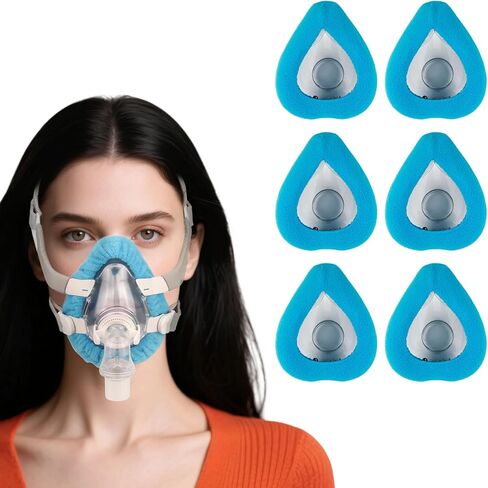 6 عبوات من بطانات أقنعة CPAP القابلة لإعادة الاستخدام لقناع الوجه الكامل F20، أغطية وسائد من الصوف الناعم تمتص العرق وتمنع خطوط الوجه، وتحسن الراحة لتجربة نوم أفضل (أرجواني) in Kuwait