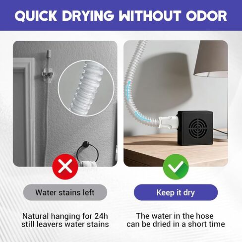 مروحة مجفف خرطوم CPAP لأنابيب 22 مم، منفاخ منظف أنبوب CPAP لتدفق الهواء القابل للتعديل، مع أنابيب آلة Resmed Airsense 10 11، مستلزمات تنظيف CPAP، مجموعة تساعد على خرطوم التجفيف السريع (أسود) in Kuwait