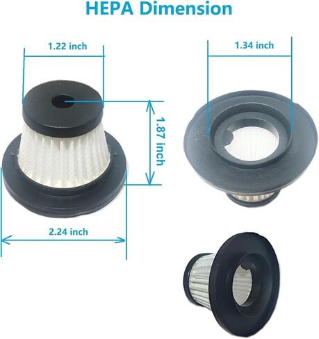 4 عبوات من فلاتر هيبا (2.24 بوصة × 2.24 بوصة × 1.87 بوصة) + قطعة واحدة بديلة للفلتر الفولاذي متوافقة مع EYYA LT-135، مكنسة Svoko LT-145 المحمولة، مرشحات قابلة للغسل تعمل مع JONYJ، AX2V، AHNR Handheld Vac in Kuwait
